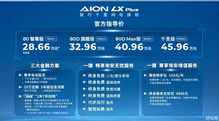 AION LX PLUS上市 售价28.66-45.96万元